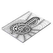 Dreifacher Clef-Musik-Gekritzel Notizblock (Linke Seite)