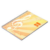 Dreifacher Clef-Musik-Notizbuch Notizblock (Linke Seite)