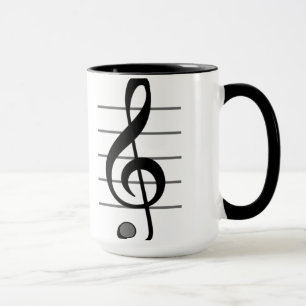 Dreifacher Clef-musikalische Anmerkungs-Tasse Tasse