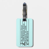 Dreifacher Clef-musikalischer Gepäckanhänger (Rückseite vertikal)