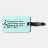 Dreifacher Clef-musikalischer Gepäckanhänger (Rückseite horizontal)