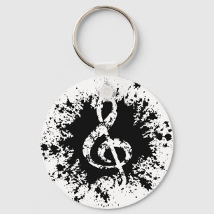 Dreifacher Clef platsch Schlüsselanhänger