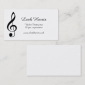 "Dreifacher Clef-" Visitenkarten Visitenkarte (Vorne/Hinten)