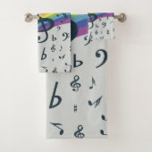 Dreifacher Clef-Wellen-Regenbogen-Farben Badhandtuch Set (Insitu)