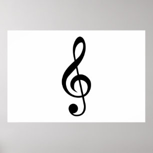 Dreifacher Clefc$g-clef-Musical-Symbol Poster