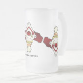 Dreifacher Clown-mattierte Bier-Tasse Mattglas Bierglas (VorderseiteRechts)