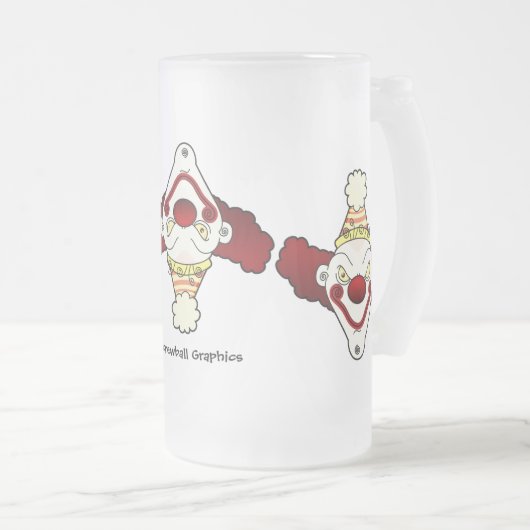 Dreifacher Clown-mattierte Bier-Tasse Mattglas Bierglas (VorderseiteRechts)