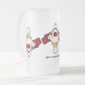 Dreifacher Clown-mattierte Bier-Tasse Mattglas Bierglas (Vorderseite Links)
