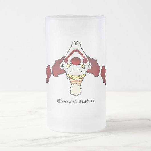 Dreifacher Clown-mattierte Bier-Tasse Mattglas Bierglas (Mittel)