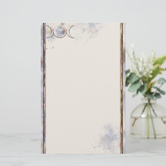 Dreifacher Mond-Mondstein Briefpapier (Stehend Vorderseite)