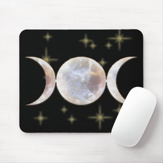 Dreifacher Mond-Mondstein Mousepad (Mit Mouse)