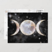 Dreifacher Mond-Mondstein Postkarte (Vorne/Hinten)