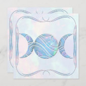 Dreifacher Mond-Opal Einladung (Vorne/Hinten)