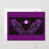 Dreifacher Mond Postkarte (Vorne/Hinten)
