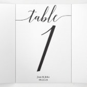 Dreifacher Tischnummer Dreifach Gefaltete Karte (Innenseite Mitte)