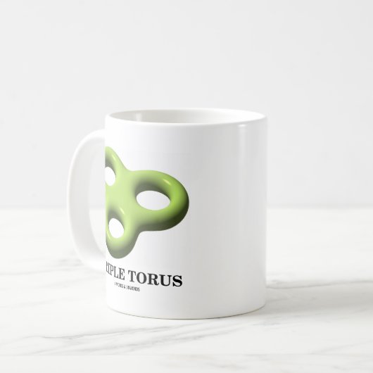 Dreifacher Torus (Topologie) Kaffeetasse (Vorderseite Links)