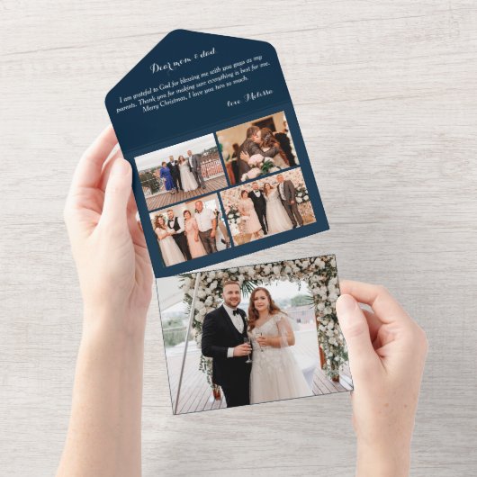 Dreifacher Weihnachtsgrüßkarte All In One Einladung (Abreißen)