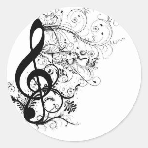 Dreifaches Cleff Runder Aufkleber