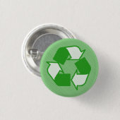 dreifaches grünes Halbtonbild recyceln Logo Button (Vorne & Hinten)