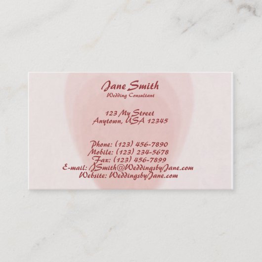 Dreifaches Herz Visitenkarte (Vorderseite)