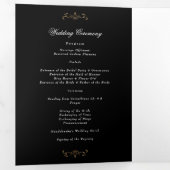 dreifaches Hochzeitsprogramm für klassisches Wappe Dreifach Gefaltete Einladung (Innen Erste Seite)