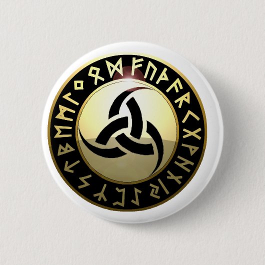 Dreifaches Horn von Odin Button (Vorderseite)