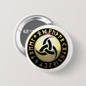 Dreifaches Horn von Odin Button (Vorne & Hinten)