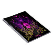 Dreifaches Mond-Symbol - schwarze Katze Notizblock (Rechte Seite)