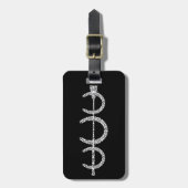 Dreifaches Pferdeschuh-Gepäckanhänger SCHWARZES Gepäckanhänger (Vorderseite vertikal)