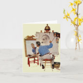 Dreifaches Selbstporträt Karte (Gelbe Blume)