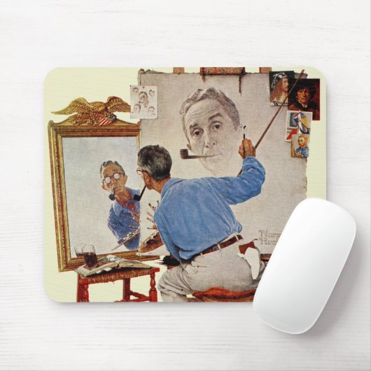 Dreifaches Selbstporträt Mousepad (Mit Mouse)