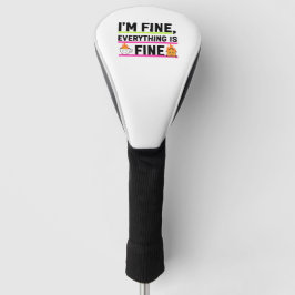 Dreifaches Set flacher Geschenkpapierbögen Golf Headcover