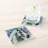Dreifaches Set Flachverpacktes Geschenkpapier Glasuntersetzer (Schrägansicht)