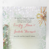 Dreifachfach in einem Kakteen Hochzeitseinladung Dreifach-gefaltete Programmkarte (Innen Erste Seite)