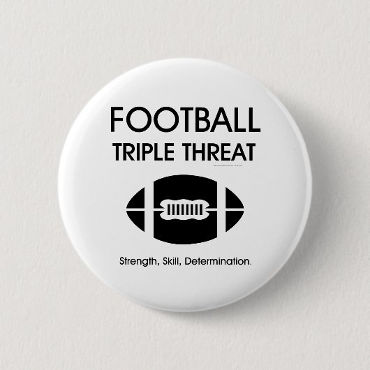 Dreifachgefahr beim Fußball Button (Vorderseite)
