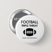 Dreifachgefahr beim Fußball Button (Vorne & Hinten)