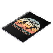 Dreifachgefahr - Triathlon Athlete Notizblock (Linke Seite)