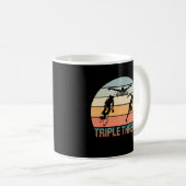 Dreifachgefahr - Triathlon Sunset Kaffeetasse (VorderseiteRechts)