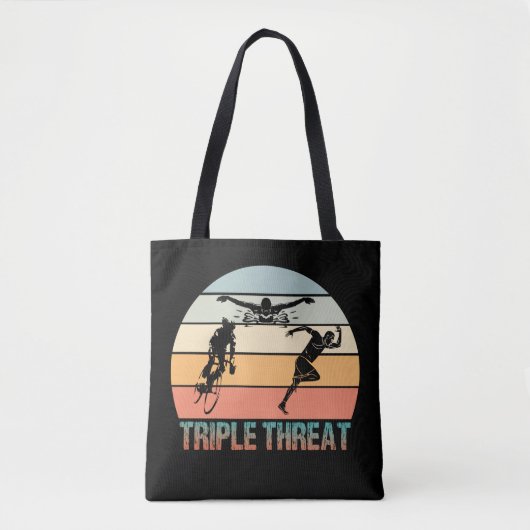 Dreifachgefahr - Triathlon Sunset Tasche (Vorderseite)