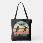 Dreifachgefahr - Triathlon Sunset Tasche (Rückseite)