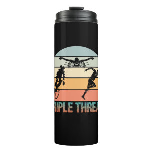 Dreifachgefahr - Triathlon Sunset Thermosbecher
