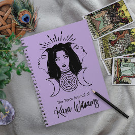 Dreifachgoddess Hecate Black & Lila Wicca Tarot Notizblock