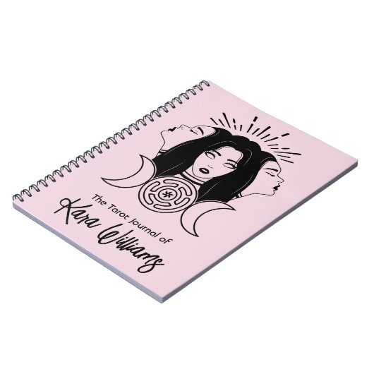 Dreifachgoddess Hecate Black & Pink Wicca Tarot Notizblock (Linke Seite)