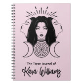 Dreifachgoddess Hecate Black & Pink Wicca Tarot Notizblock (Vorderseite)