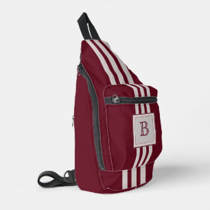 Dreifachgrauer Streifen auf Herbstgraugund mit Mon Crossbody Bag