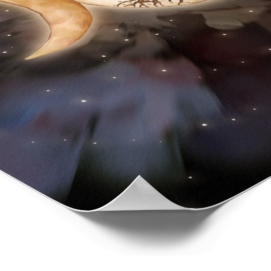 Dreifachmondbaum Poster (Ecke)