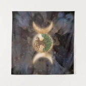 Dreifachmondbaum Wandteppich (Vorderseite (Horizontal))