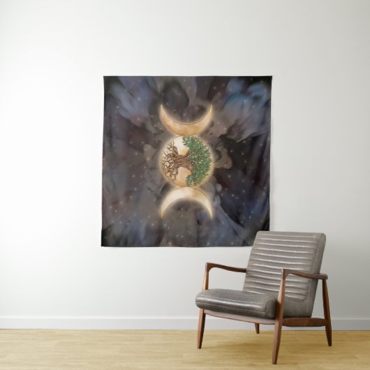 Dreifachmondbaum Wandteppich (Beispiel (Horizontal))