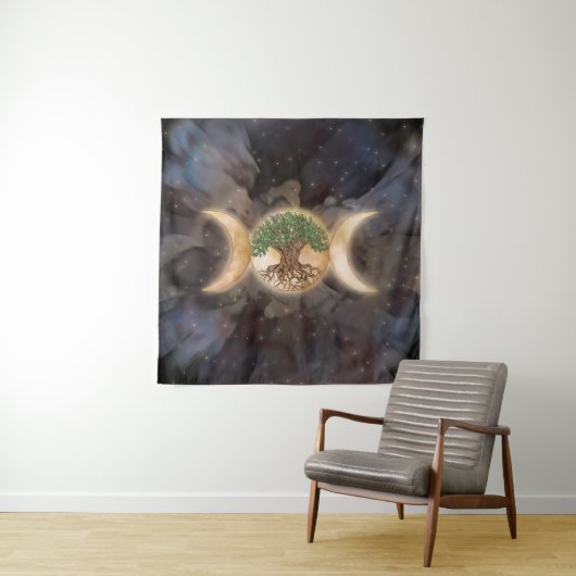 Dreifachmondbaum Wandteppich (Beispiel)