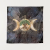 Dreifachmondbaum Wandteppich (Vorderseite)